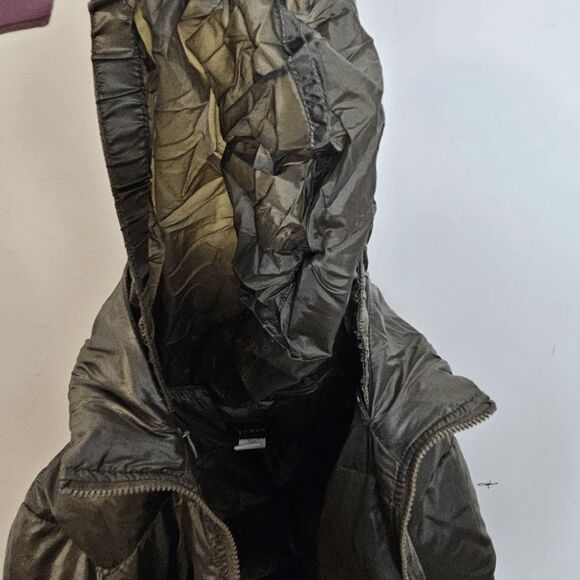 J. Crew Down Filled Full Zip Puffer Coat Nylon Jacket 31405 Women's Olive Green - Picture 6 of 6